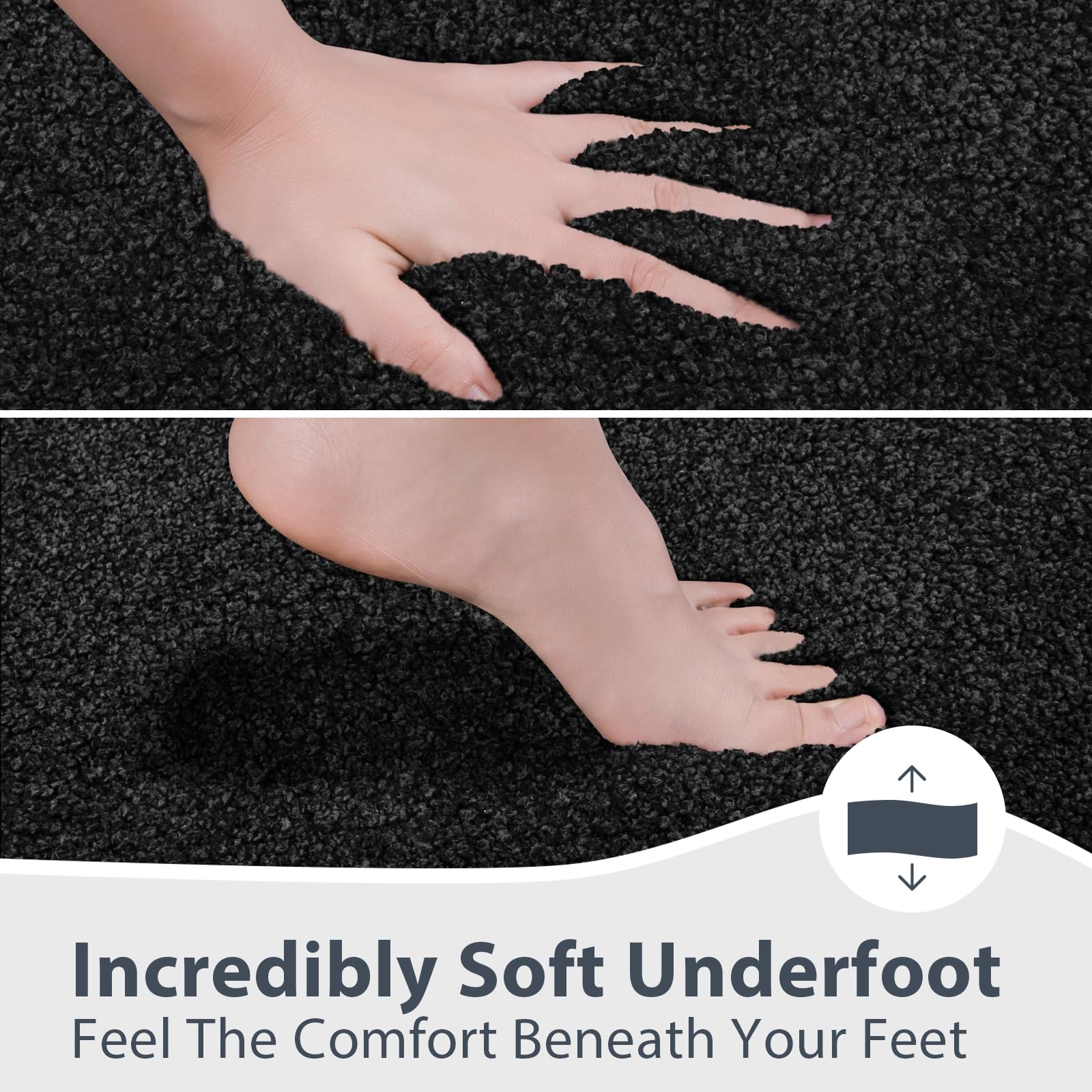 Anllugs bathroom rug easy care machine washable for simple cleanup.