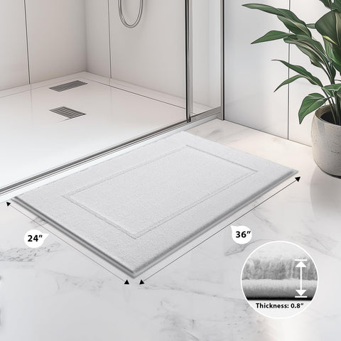 anllugs bathroom rug non-slip tpr back prevents slips on wet floor