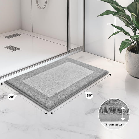 Anllugs bathroom rug showing non-slip backing for secure placement.