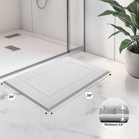 Anllugs bathroom rug soft texture showcases plush comfort under bare feet.
