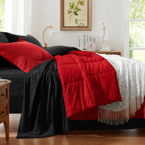 Anluoer comforter 102x90 demonstrates generous king-size coverage.