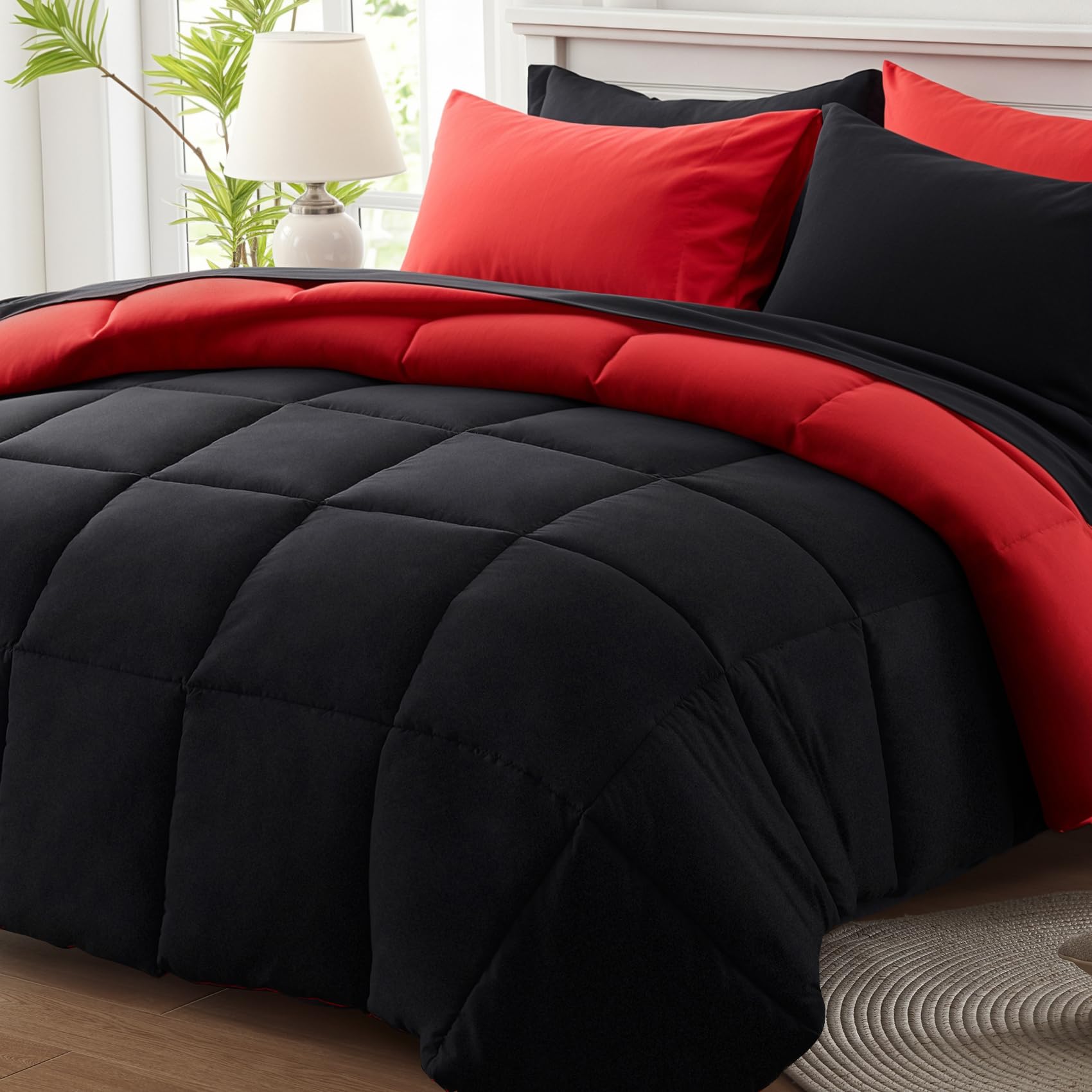 Anluoer full-size comforter set 82x86 for all-season warmth
