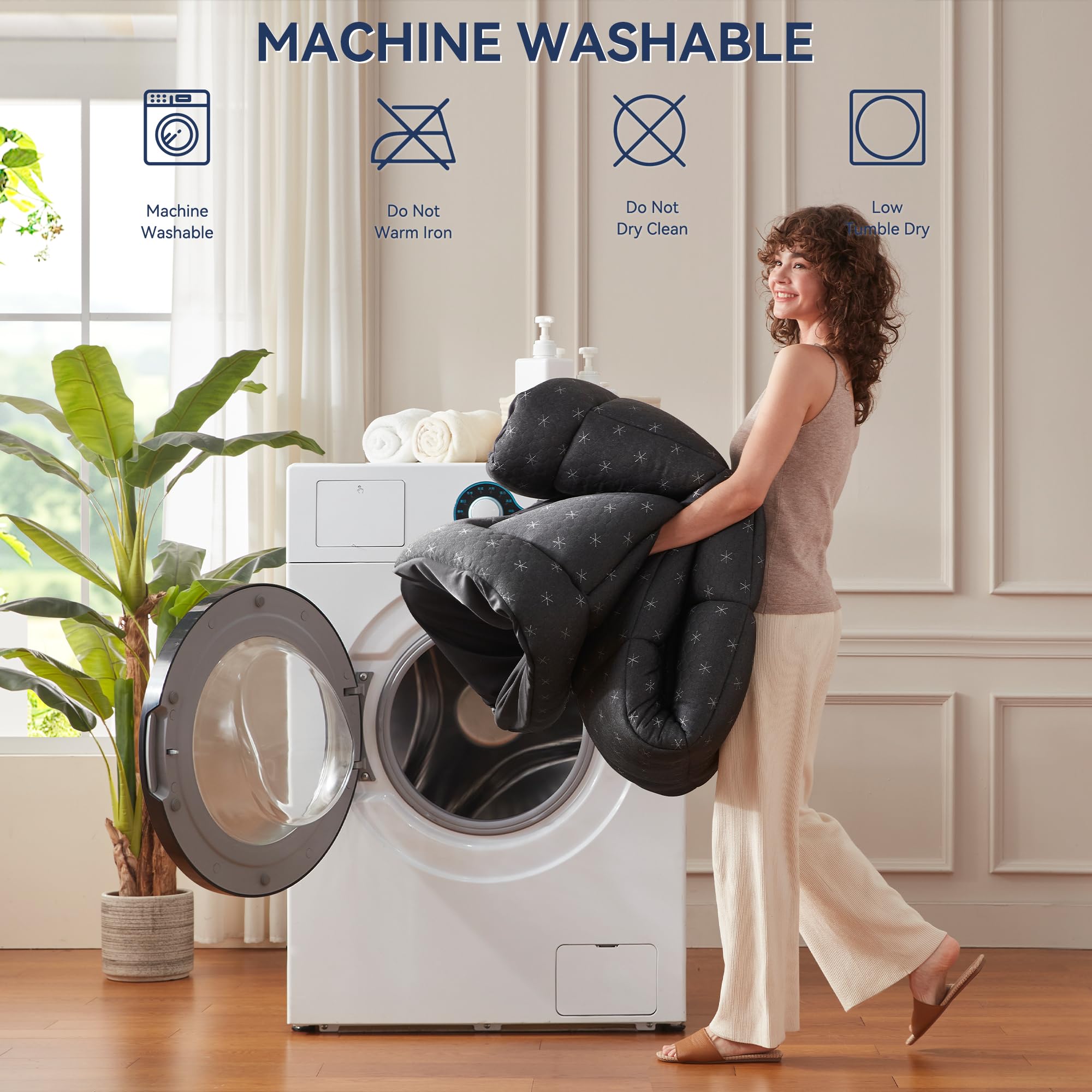Anluoer easy fluffing after unpacking helps you regain loft quickly