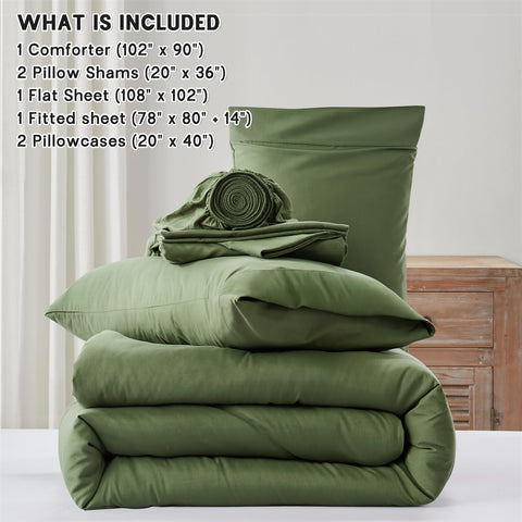Anluoer olive-green décor idea highlights a cozy, modern bedroom look.