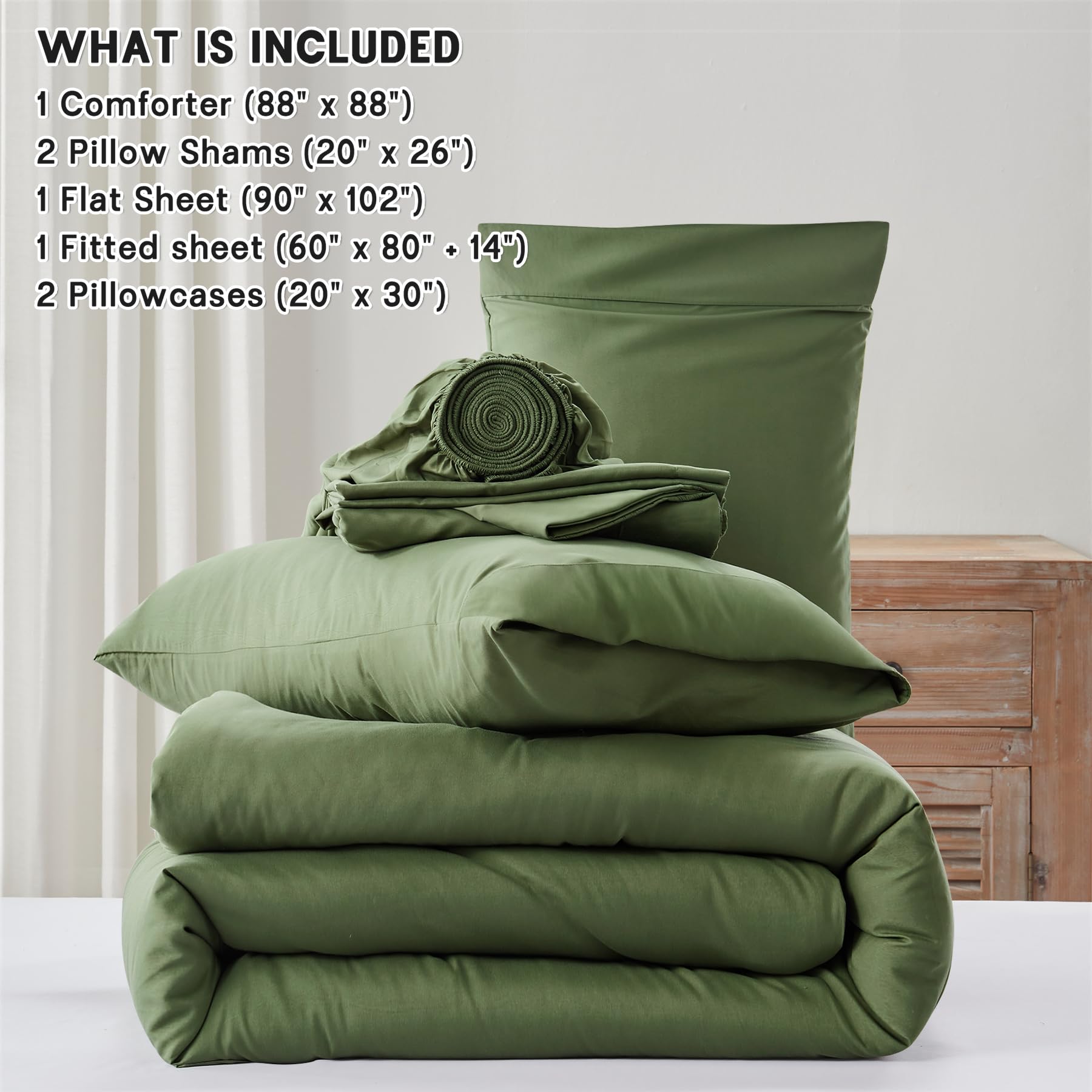 Anluoer queen bed-in-a-bag scene with all pieces displayed