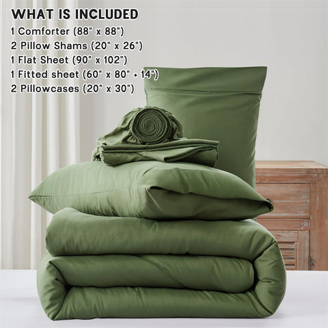 Anluoer queen bed-in-a-bag scene with all pieces displayed