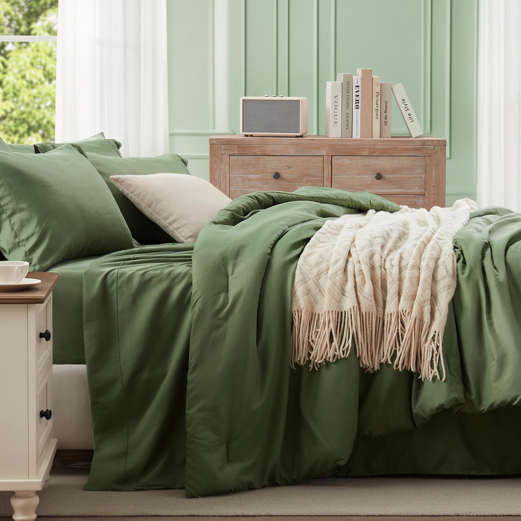 Anluoer queen pillow shams 20x26 add coordinated hotel-style look