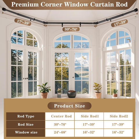 Anndason 1-inch diameter rod provides sturdy support.