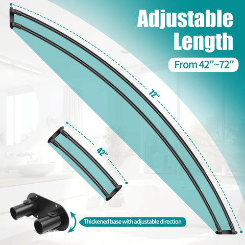 Anndason adjustable telescopic rod showing quick, tool-free length adjustment for your shower