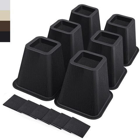 ANNKUT 6inch bed risers elevating bed with stable height and space beneath
