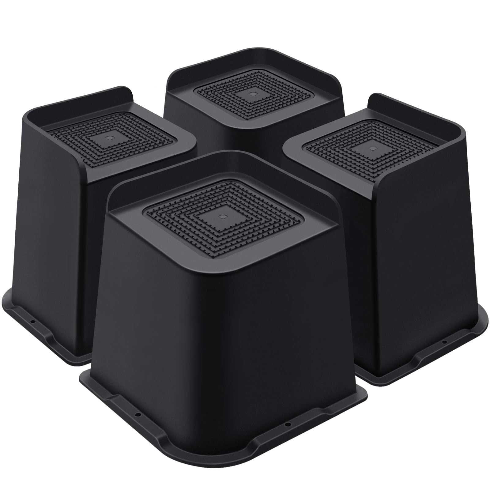 ANNKUT bed risers 6 inch L-shape front view showing sturdy elevation for furniture