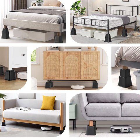 ANNKUT bed risers support up to 1300 lbs for solid lifting