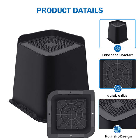 ANNKUT bed risers with non-slip top preventing sliding