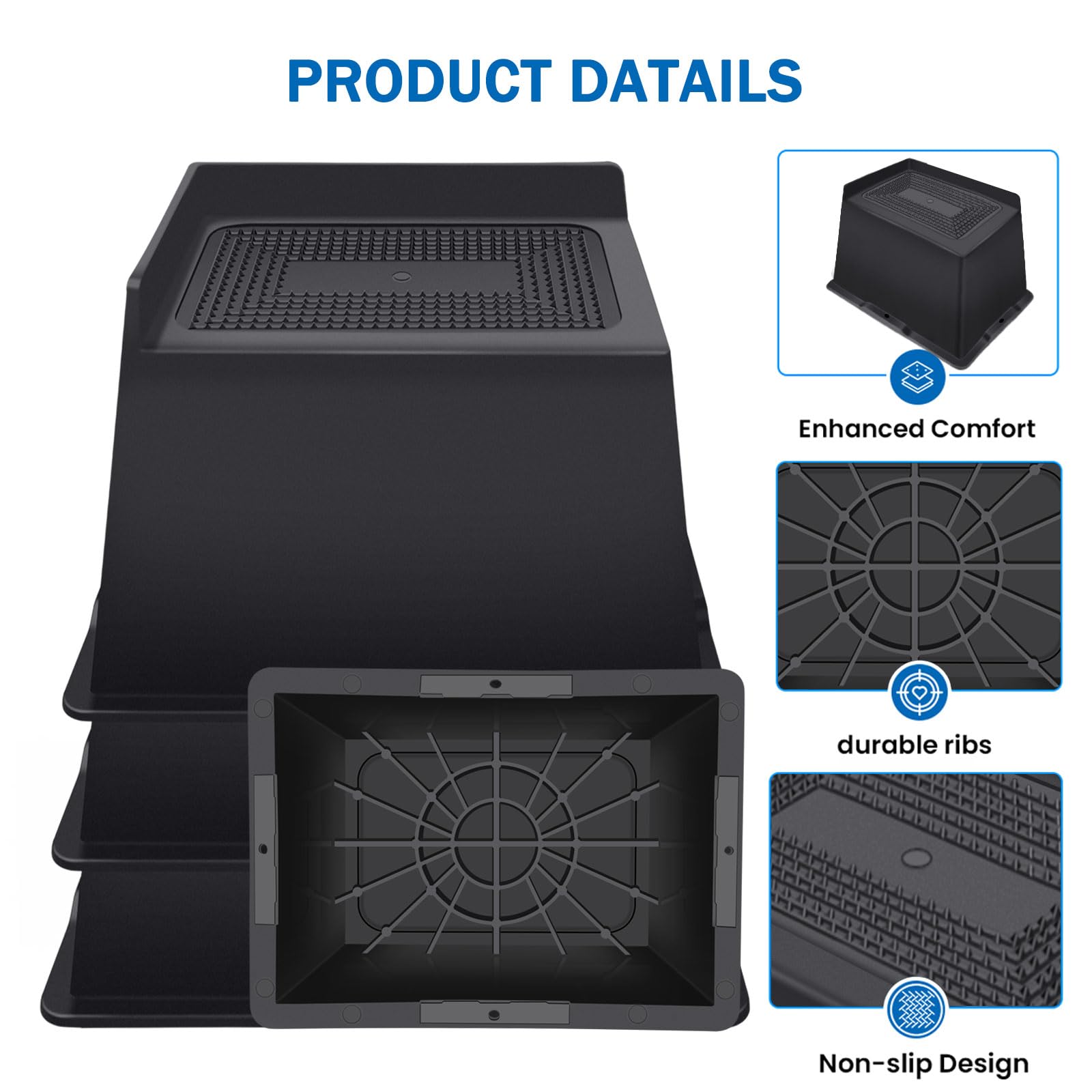 ANNKUT bed risers with TPU edge protect floors and reduce noise