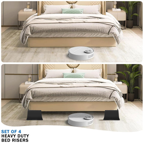 ANNKUT bed risers trapezoidal design enhances stability
