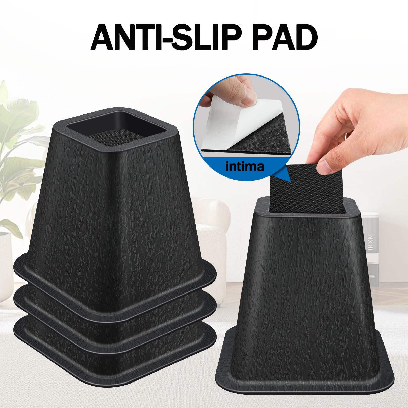 ANNKUT bed risers versatile for beds, tables, desks, and sofas.