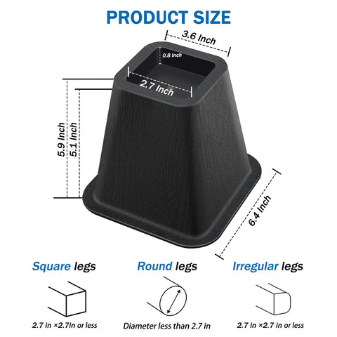 ANNKUT furniture risers with grooved stable design for furniture