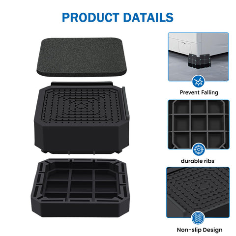 ANNKUT L-design half-side fits small or large furniture feet for flexible placement