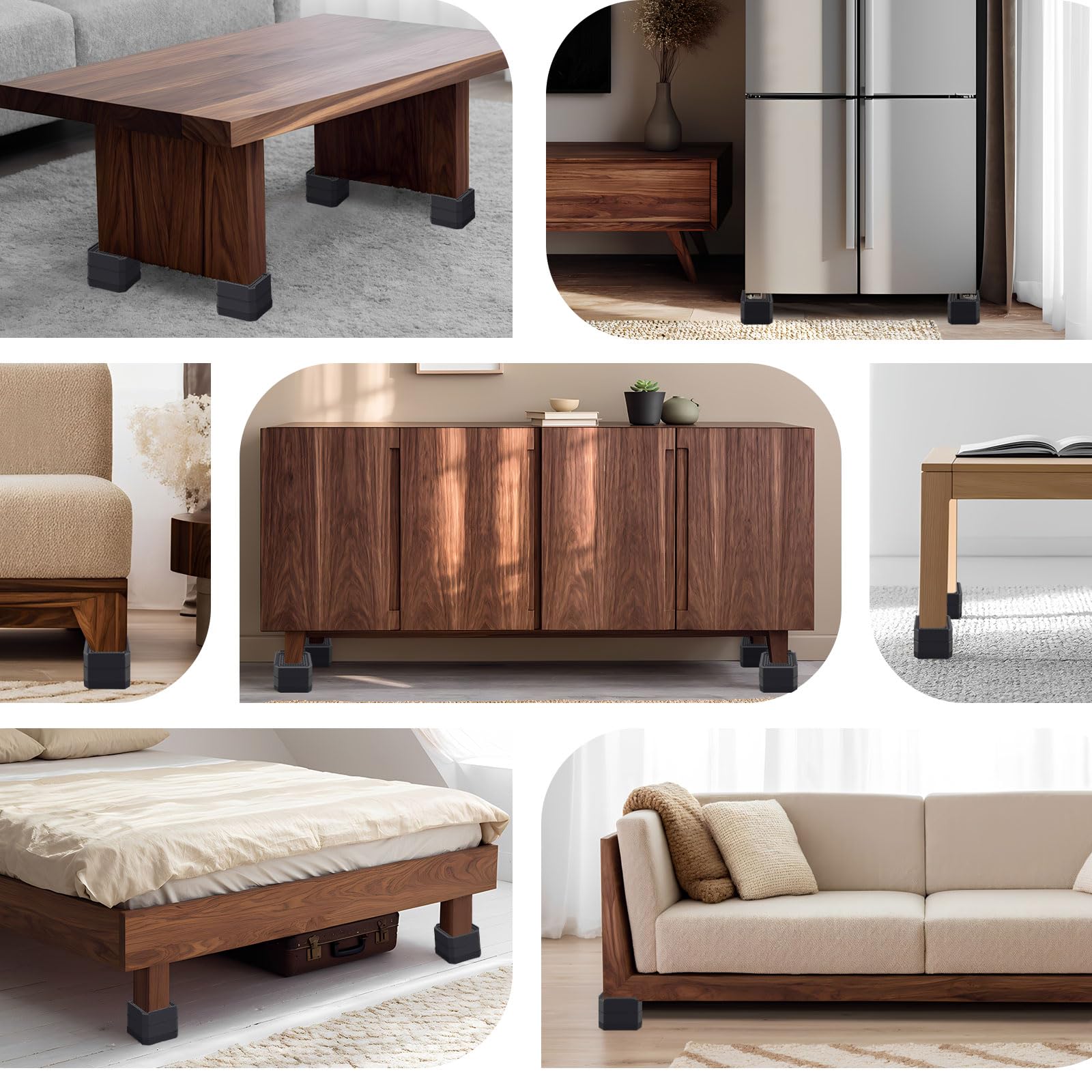 ANNKUT stable elevation for desks and chairs in compact spaces