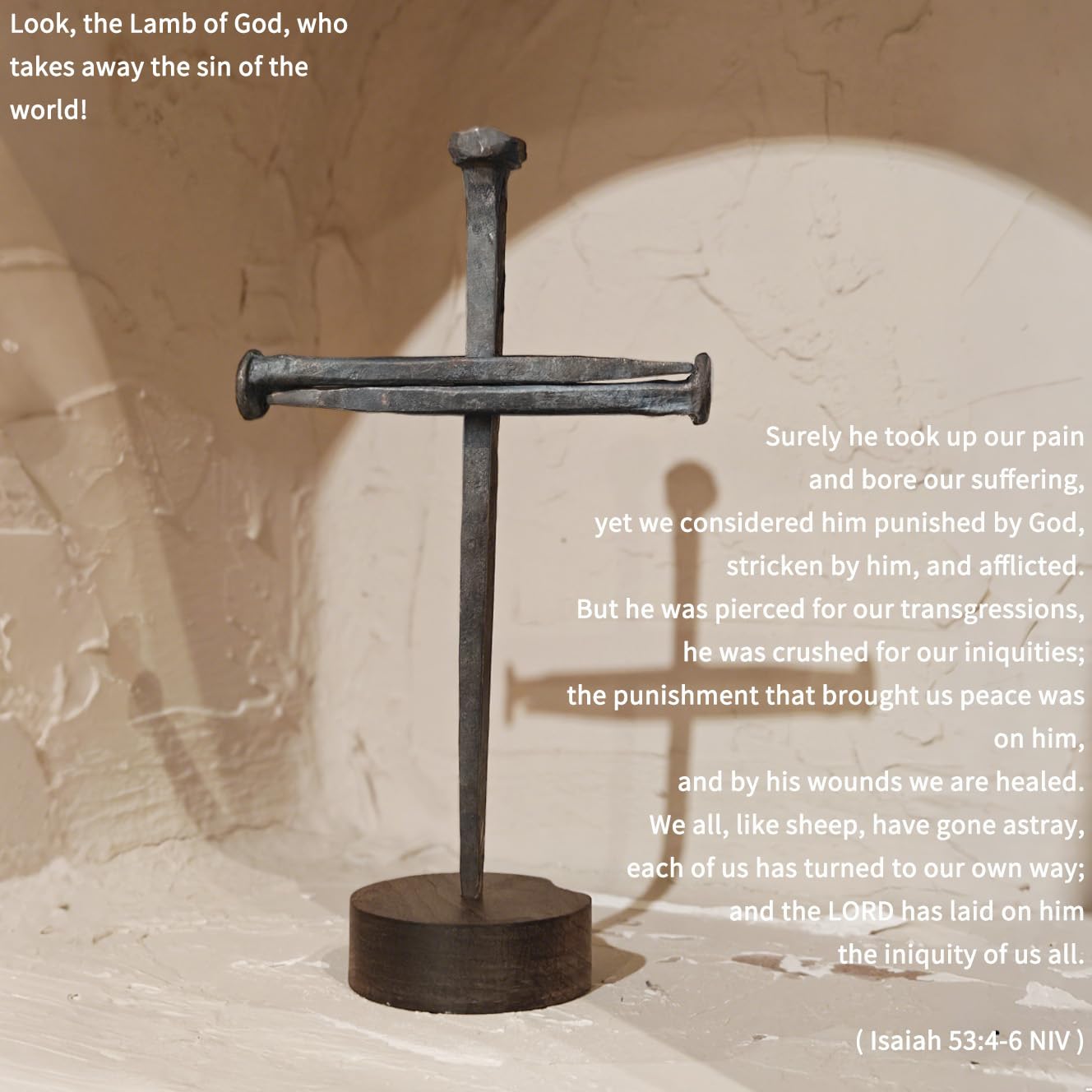 Annrose durable iron cross suitable for indoor and outdoor displays