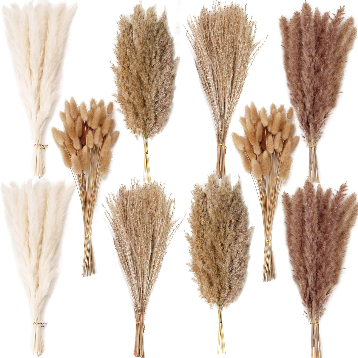 ANPROOR dried flower bouquet with pampas grass for elegant centerpieces.
