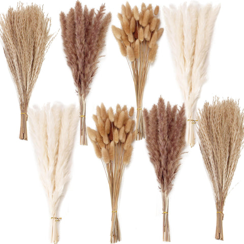 ANPROOR pampas grass dried bouquet for boho home decor and elegant vase filler.