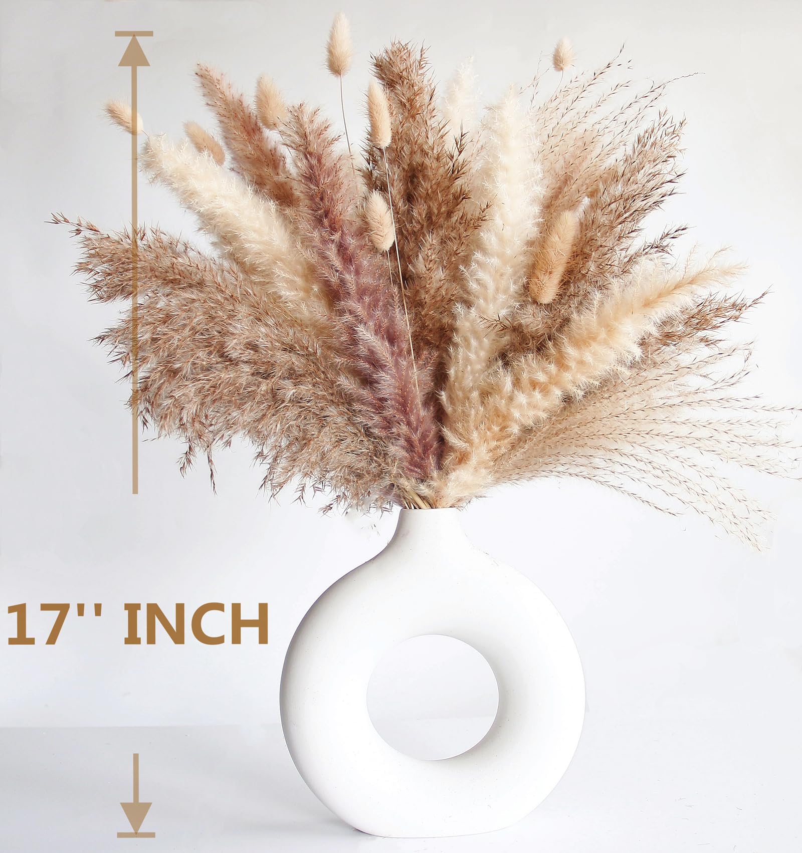 ANPROOR white pampas strands for elegant fall decor and cozy vibes