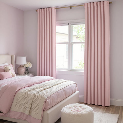 ANRODUO 84-inch length creates a clean, full drape on tall windows