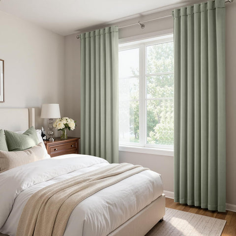 ANRODUO included hooks and clips for quick curtain installation.