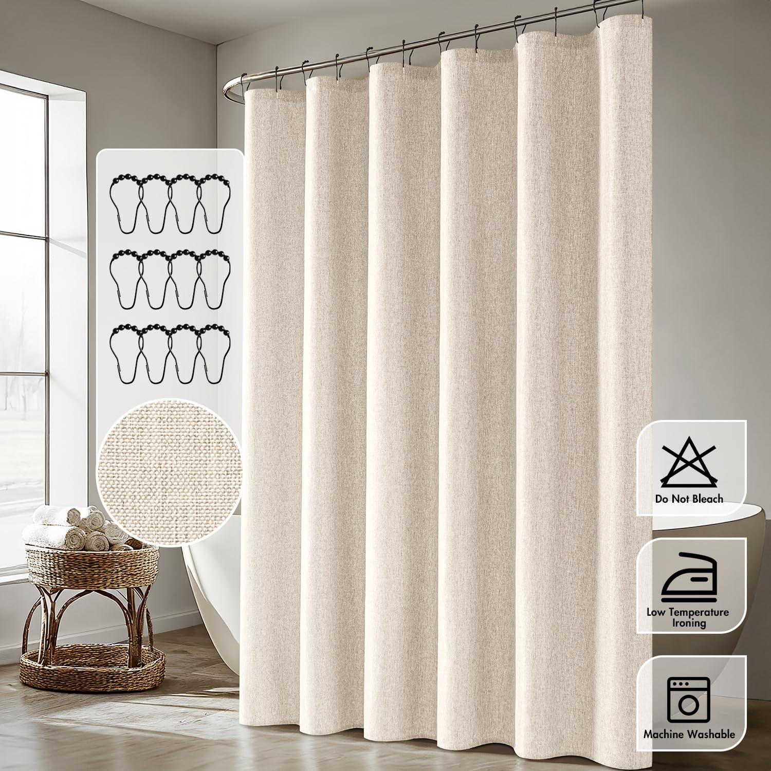 ANRODUO dense polyester fabric ensures privacy without a liner