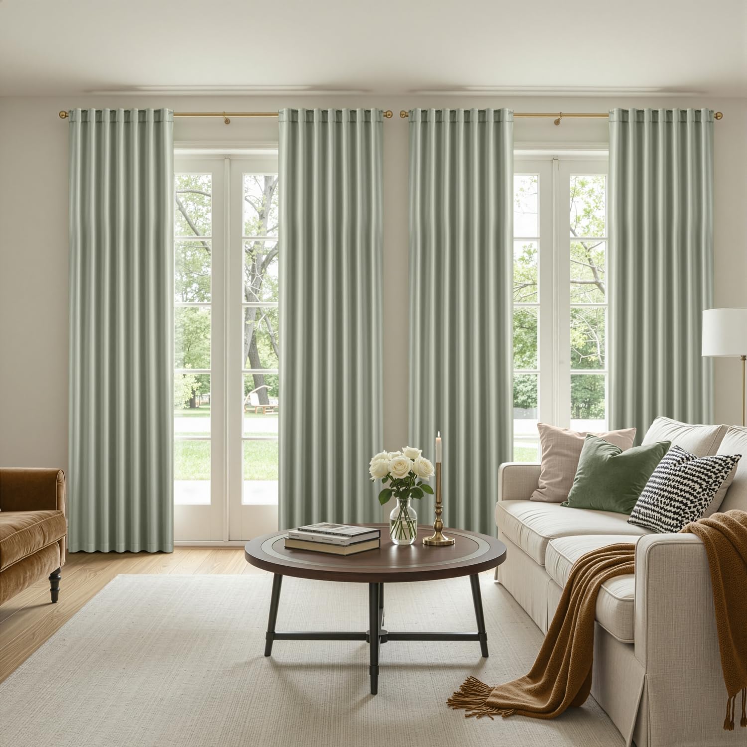 ANRODUO easy-care curtains machine washable for busy homes.