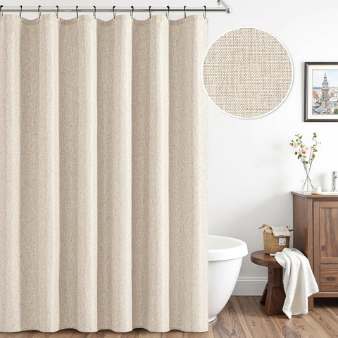 ANRODUO heavyweight faux-linen curtain closeup showing durable weave and texture