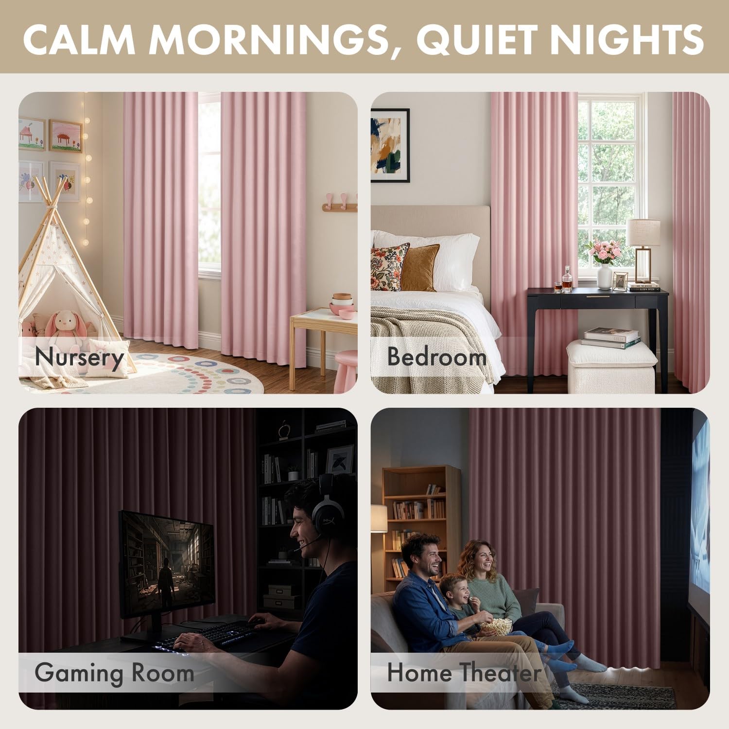 ANRODUO includes hooks and clips for quick curtain installation