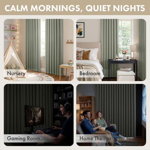 ANRODUO thermal insulated curtains providing additional room comfort.