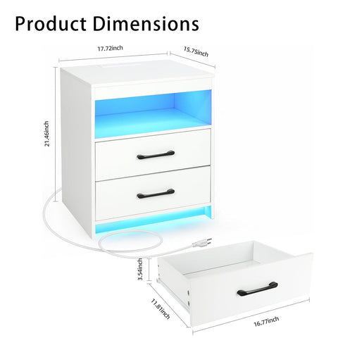 Ansefe nightstand easy assembly with labeled parts and quick setup.
