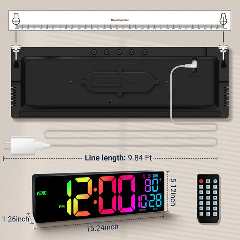 ANSOPER clock auto-dims the display for comfortable day and night viewing.