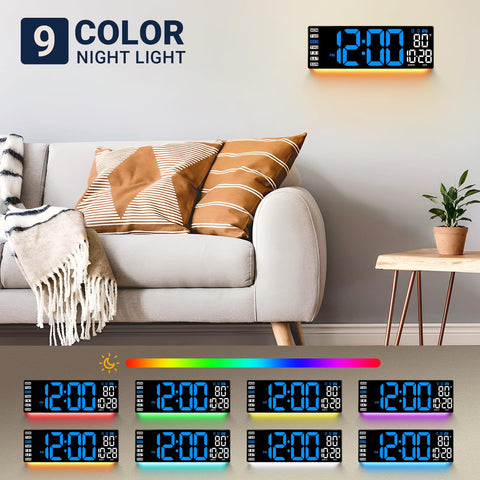 ANSOPER clock featuring remote brightness control for comfortable viewing in any room.