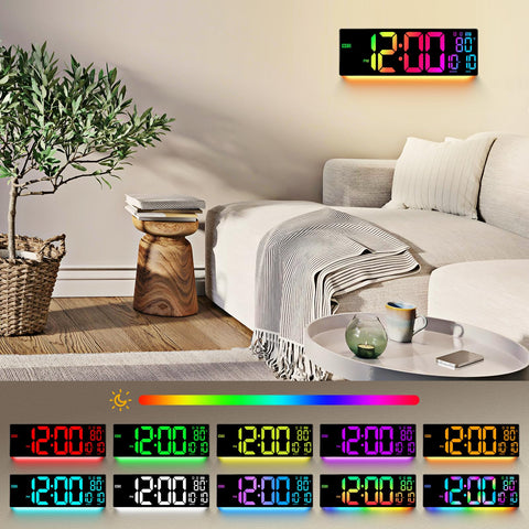 ANSOPER RGB color LED display showing customizable ambiance and clear time at a glance.