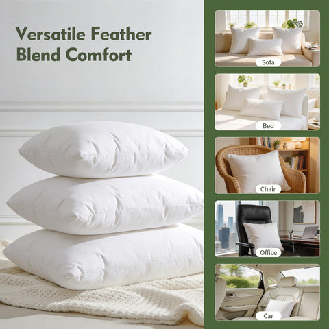 ANT-HOME breathable cotton cover on pillow insert for skin-friendly use.