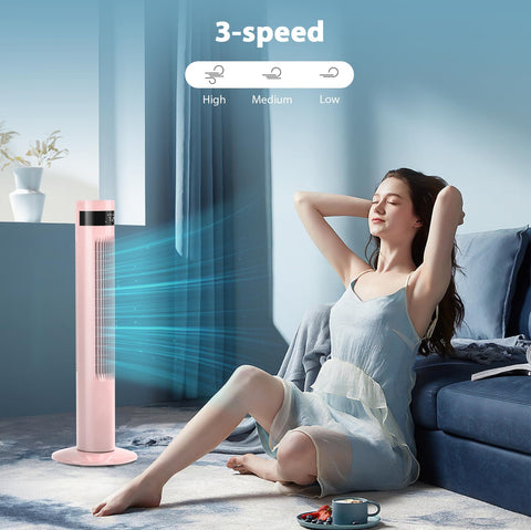 Antarctic Star pink tower fan compact design for small rooms