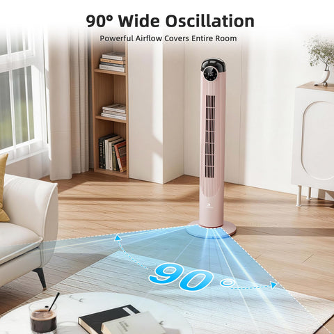 Antarctic Star T36 tower fan in quiet mode for peaceful nights