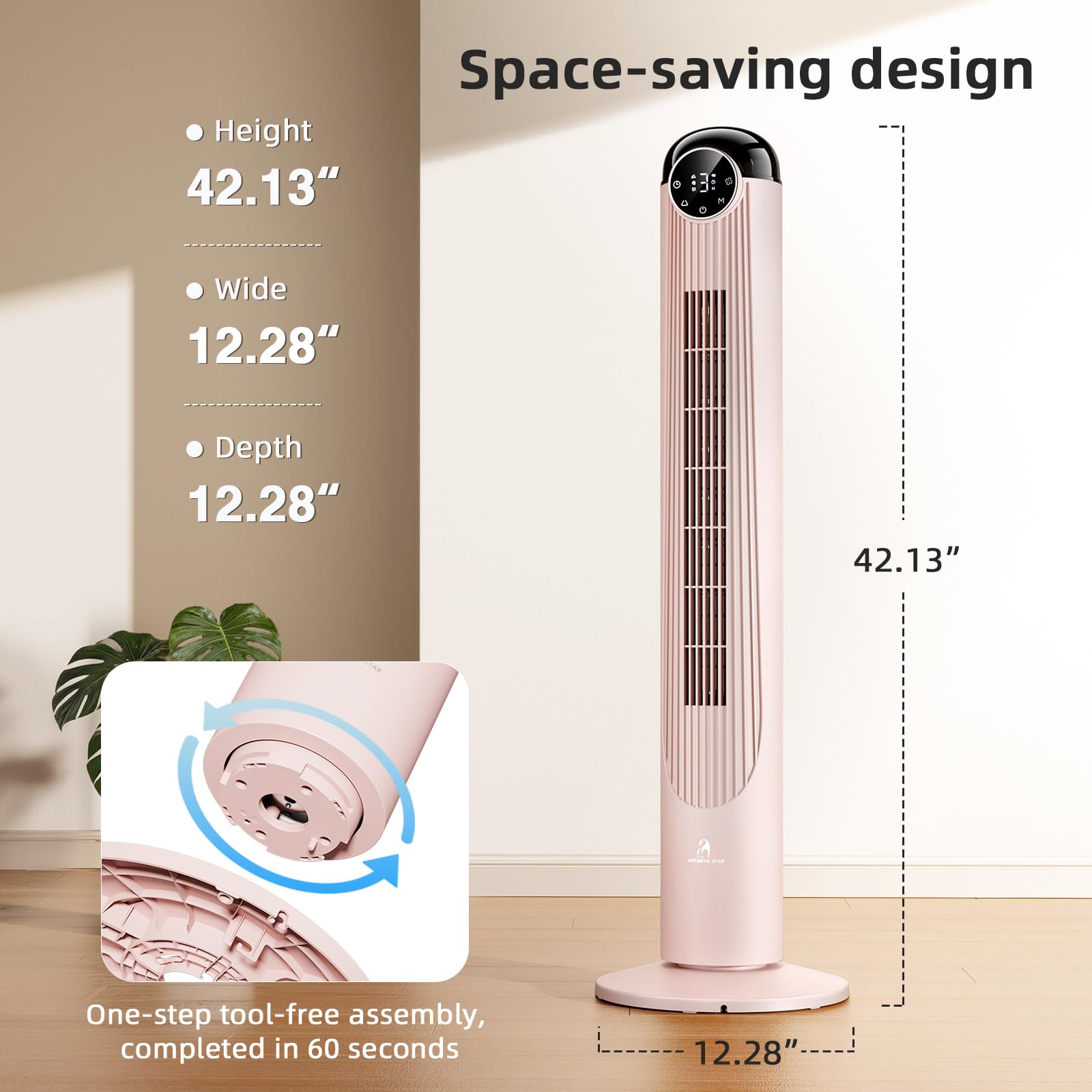 Antarctic Star T36 front view with timer and child-safe controls for safer use