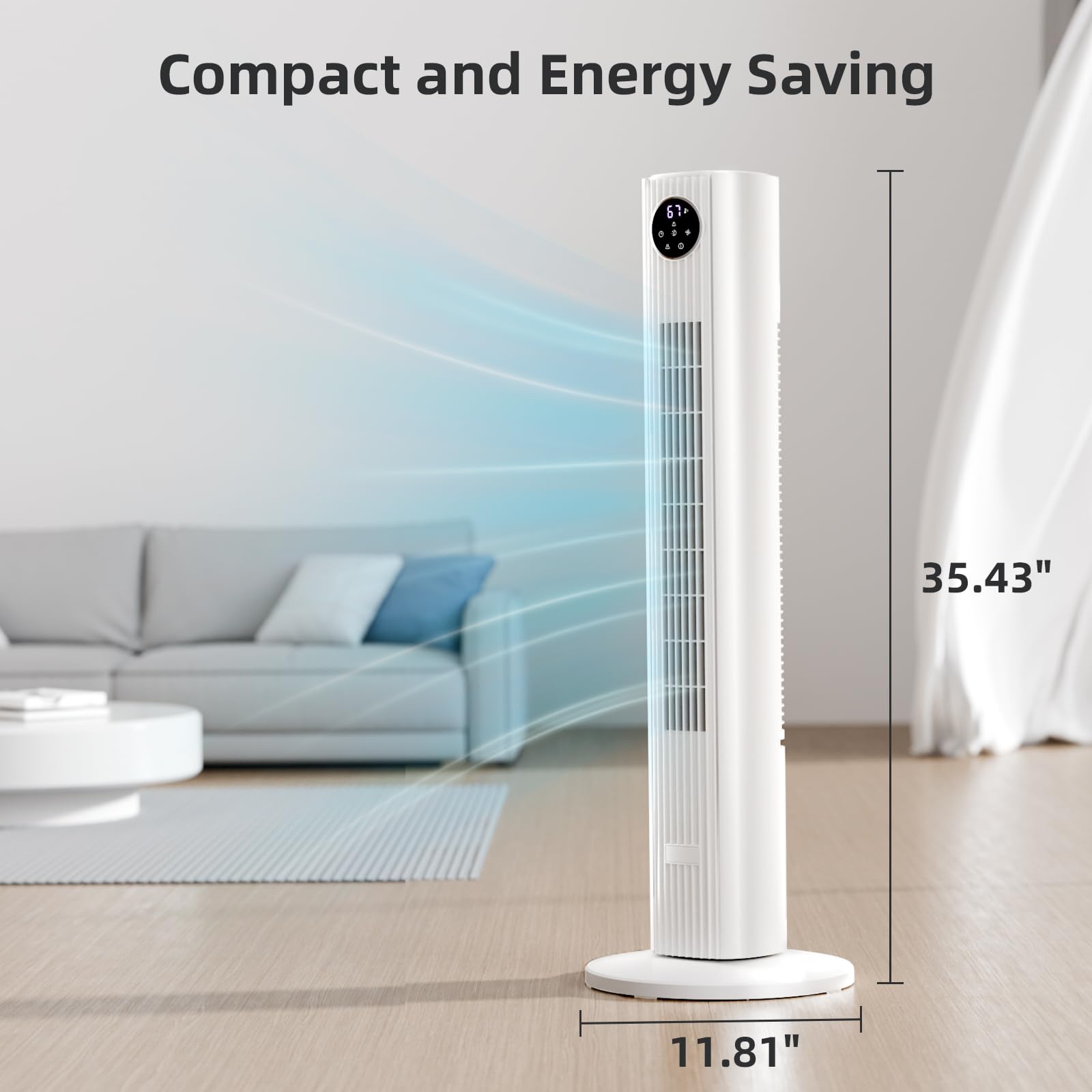Antarctic Star 36-inch tower fan provides quiet operation for bedrooms and offices.