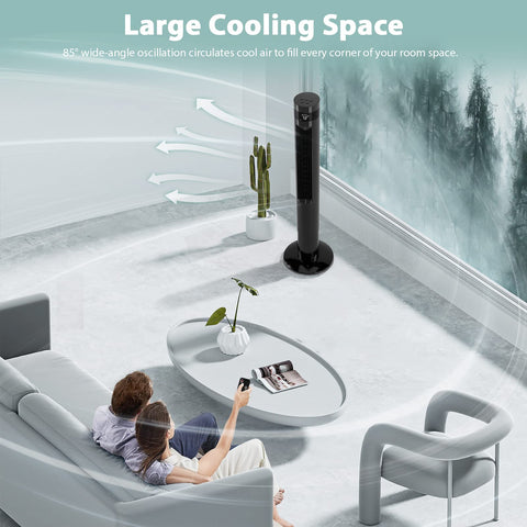 Antarctic Star remote-control tower fan lets you adjust settings from across the room.