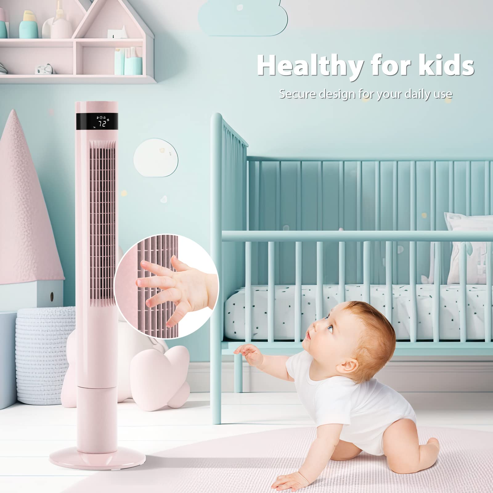 Antarctic Star slim-design tower fan fits small spaces.