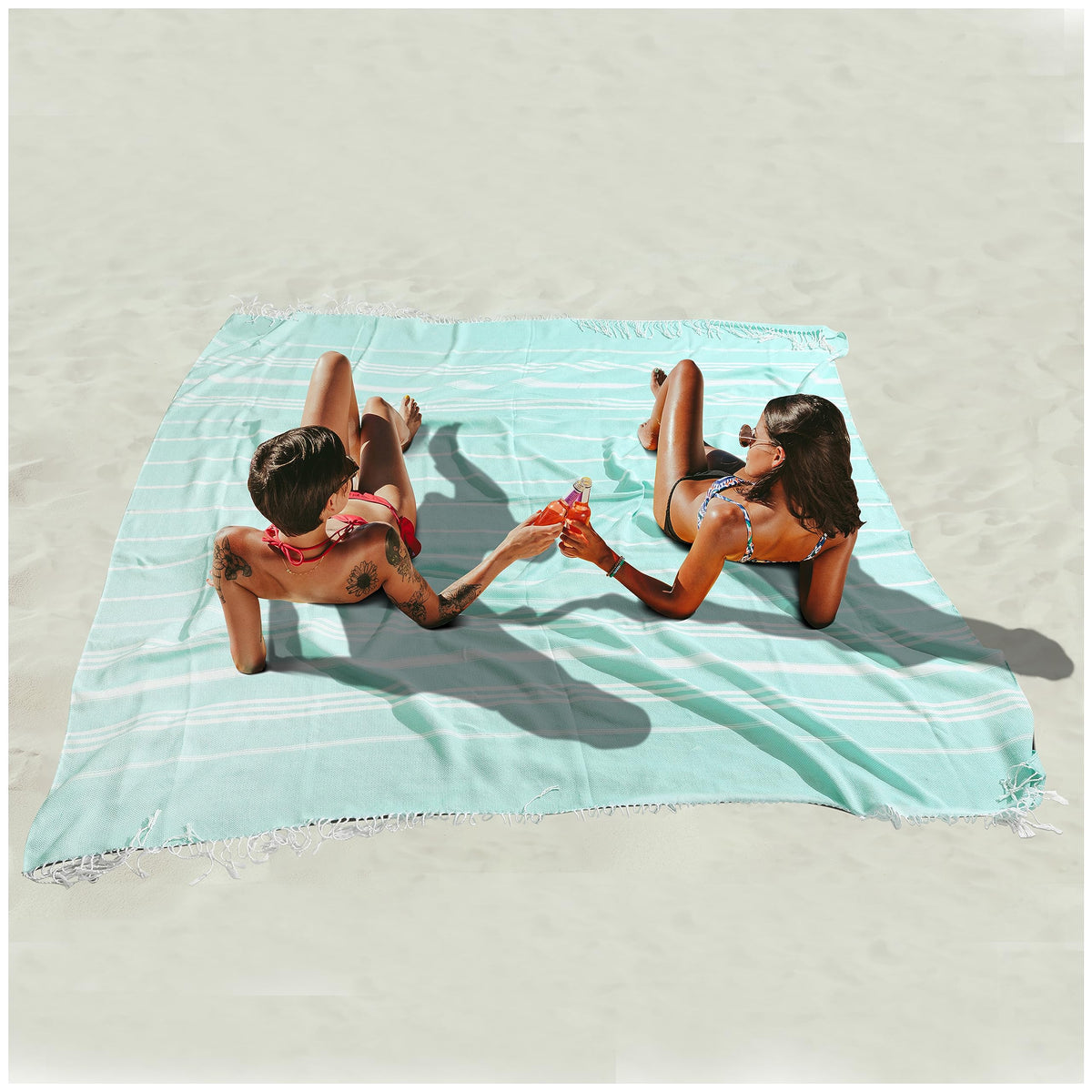 Antfuny giant boho throw blanket provides spacious lounge on sunny beach days