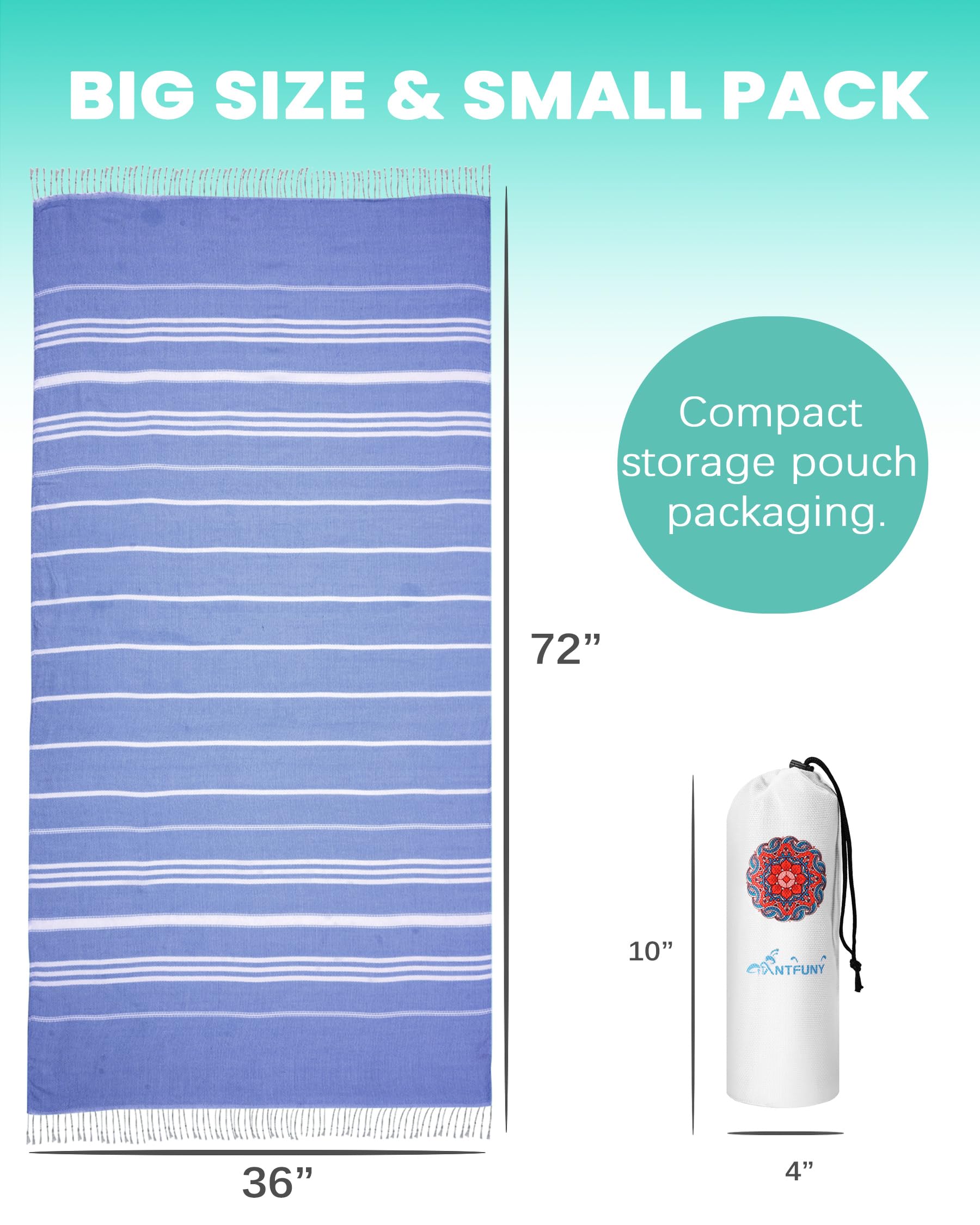Antfuny soft absorbent towel dries quickly for daily use.