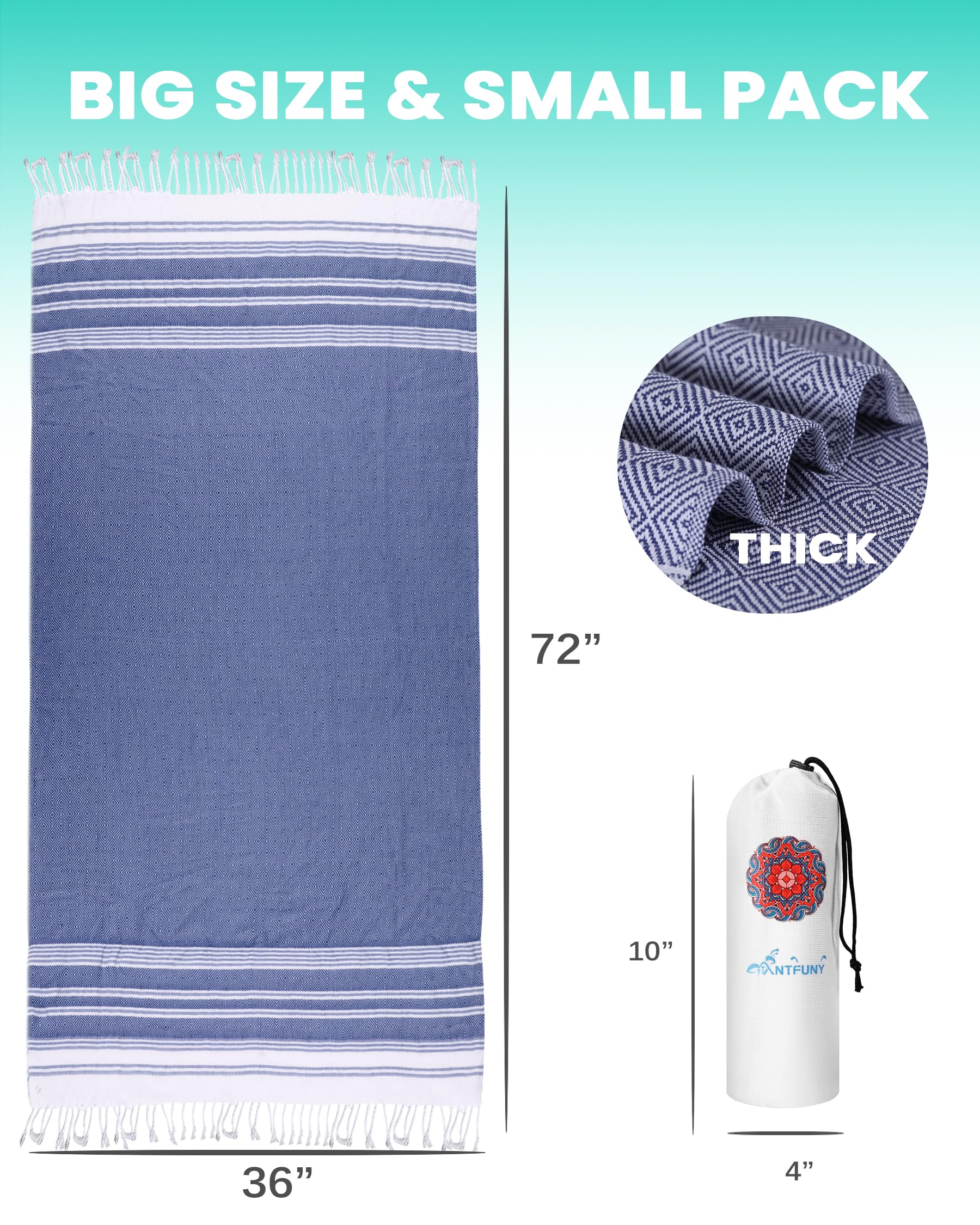 Antfuny soft microfiber fabric provides gentle touch and quick drying.