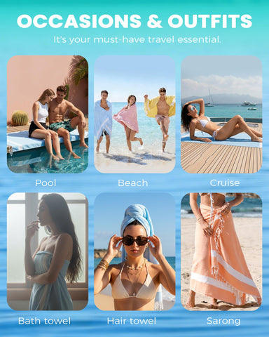 Antfuny travel-friendly oversized towel ready for cruises and trips.