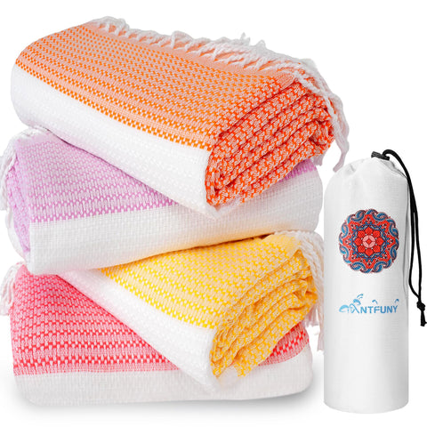 Antfuny Turkish towel set, oversized beach towels for sun and sand.